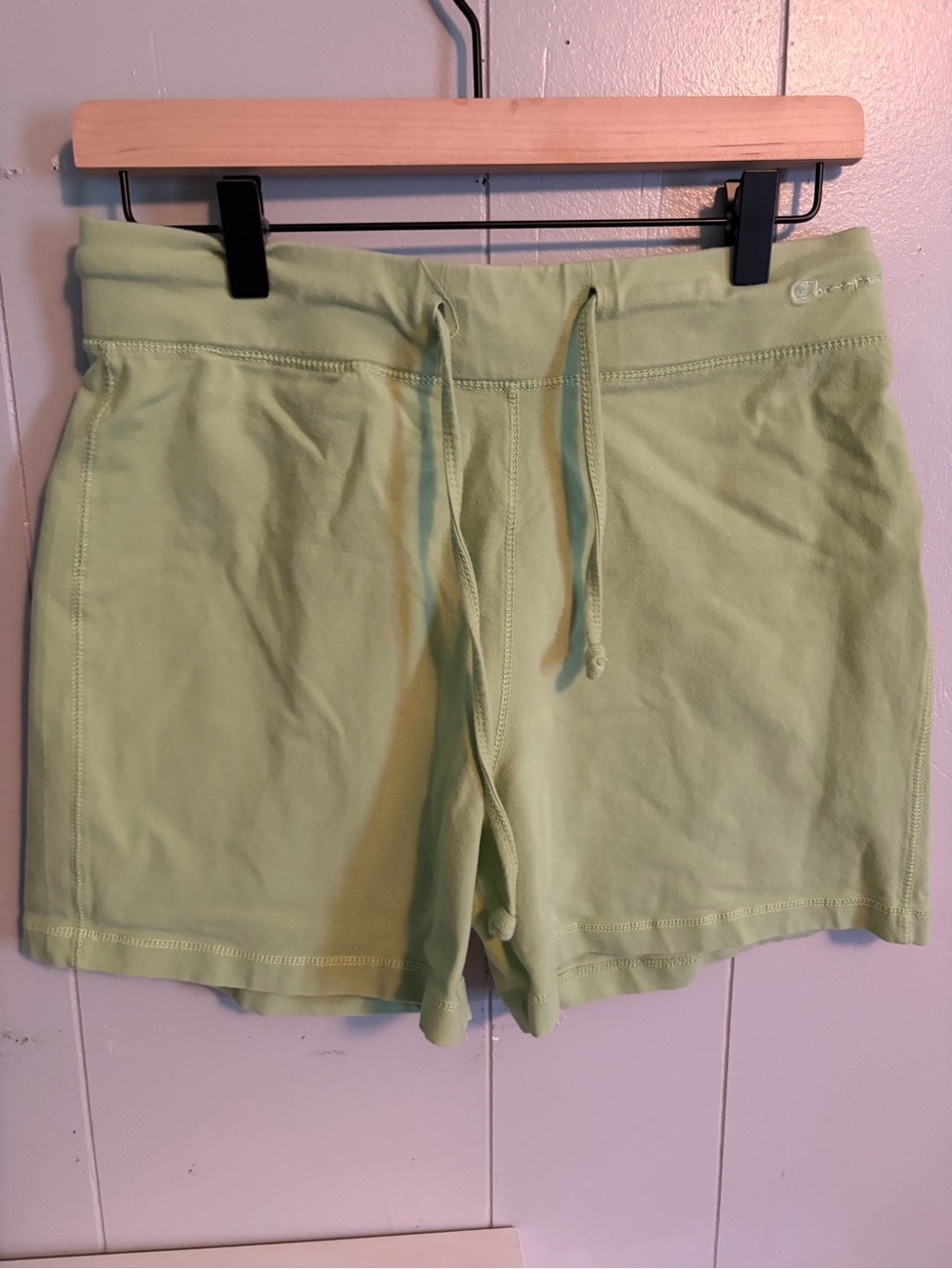 Champion Women's Light Green Drawstring Shorts